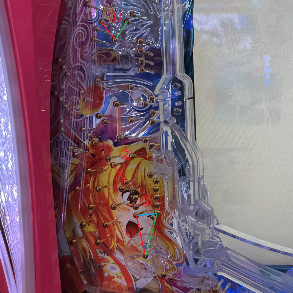 スーパー海物語IN沖縄6、スルー、風車周りの釘読み解説